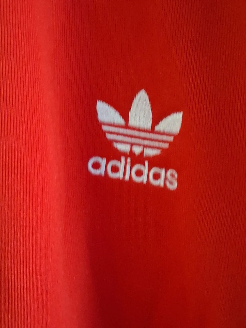 adidas Red Track Jacket with White Stripes